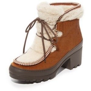 Tory Burch Berkley Calf Hair, Shearling Bootie 6